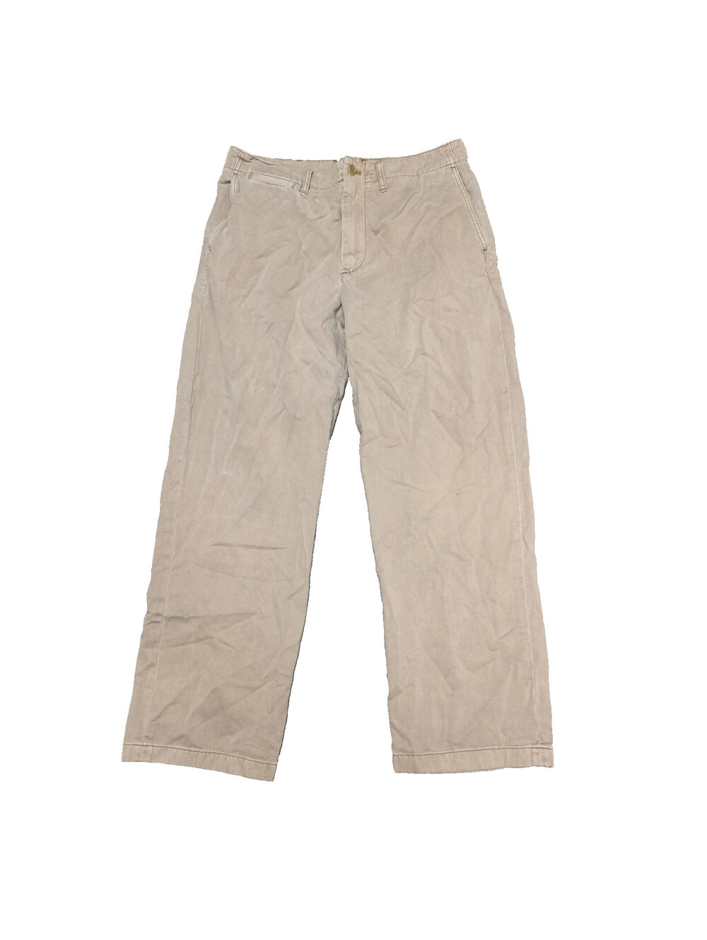 Alex Mill Mens Standard Side Tab Buttons Khaki Chino Pant Khaki  32x29